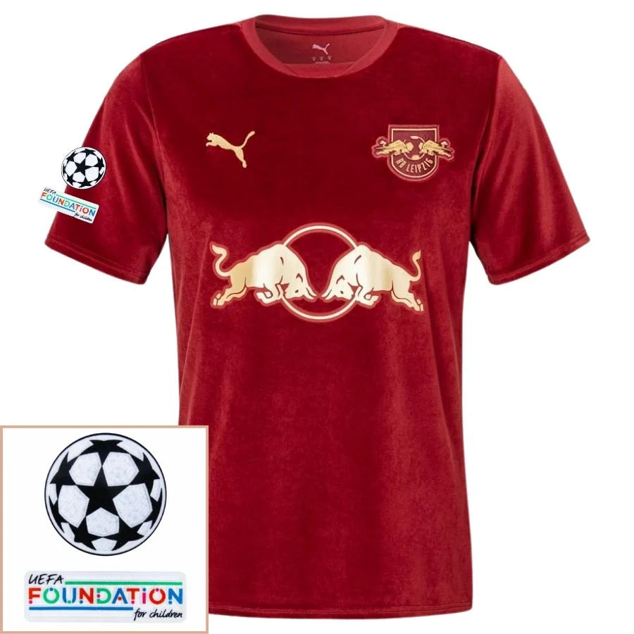RB Leipzig 2024/25 Christmas Special Edition Fan Jersey - Patchs UCL UEFA  Foundation (Official Printing)