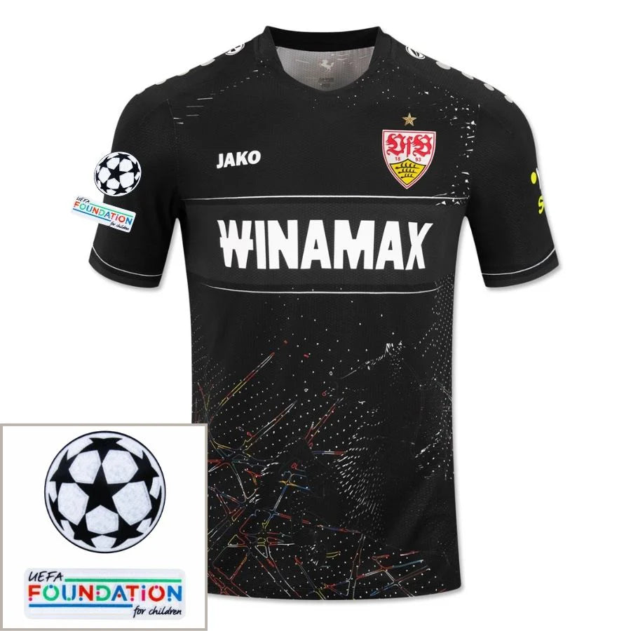 VfB Stuttgart 2024/25 III Third Fan Jersey - Patchs UCL UEFA  Foundation (Official Printing)