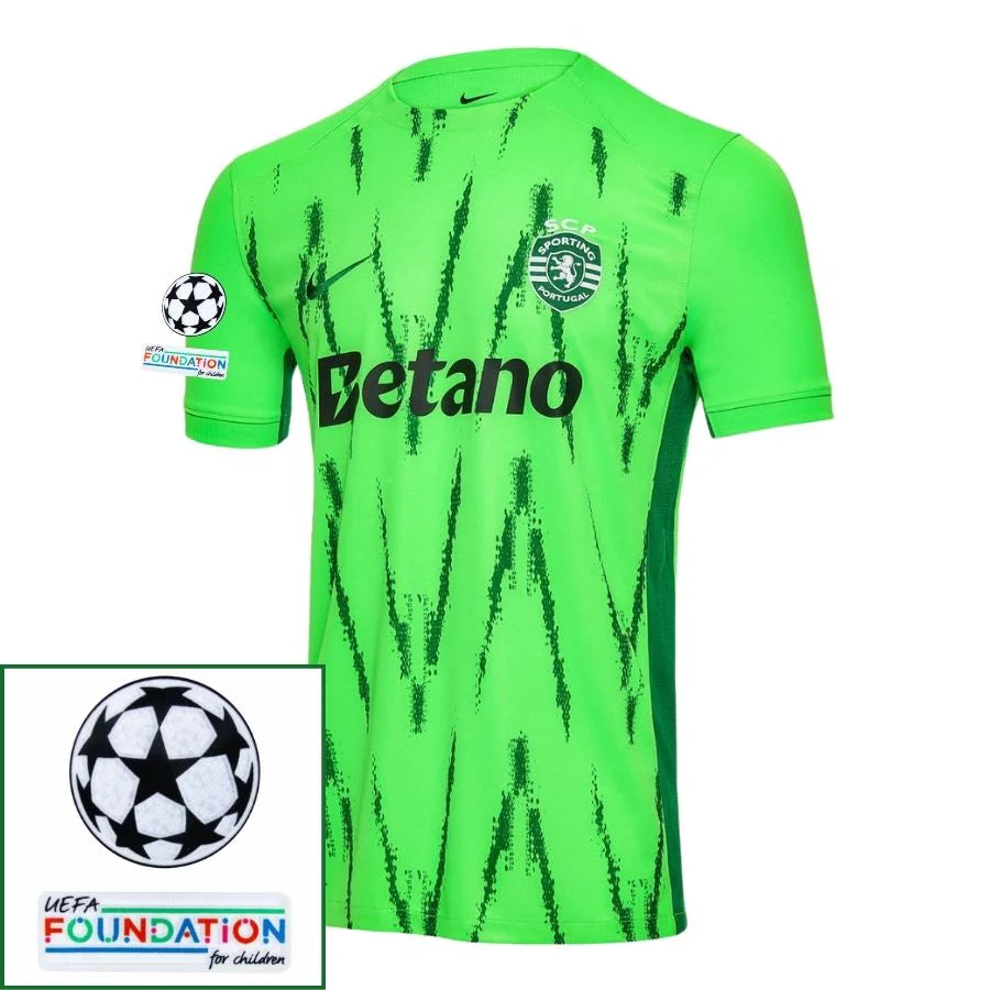 Sporting CP 2024/25 IIII Fourth Fan Jersey - Patchs UCL UEFA  Foundation (Official Printing)