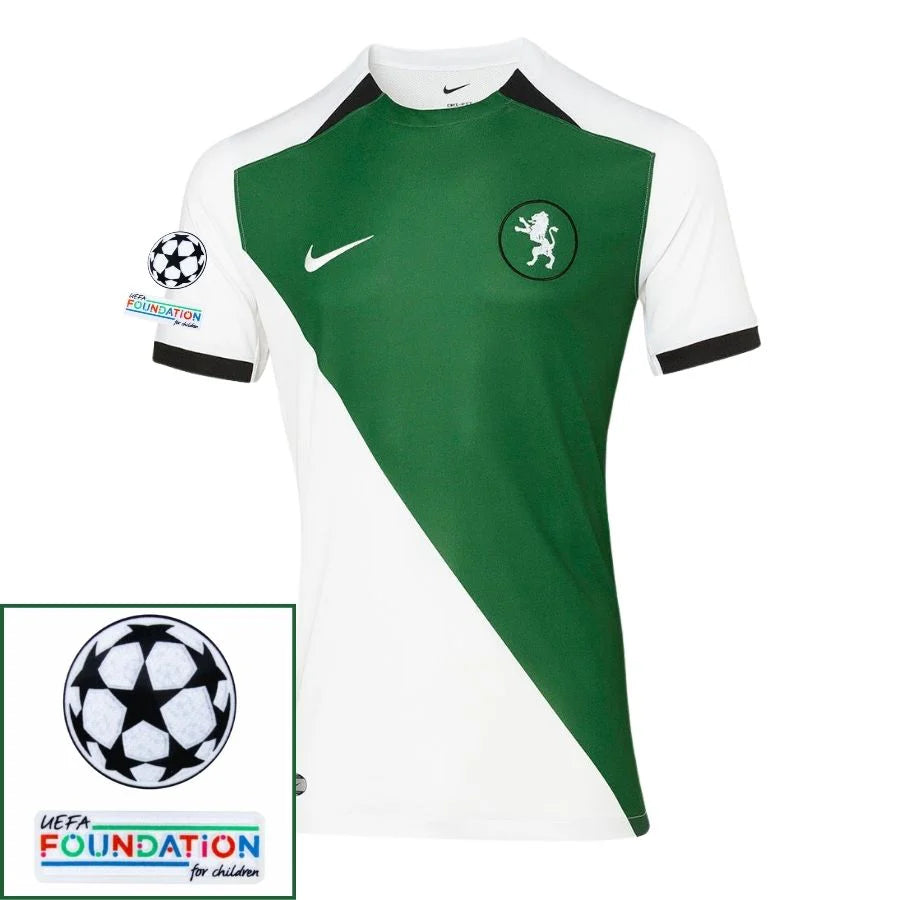 Sporting CP 2024/25 Stromp Fan Jersey - Patchs UCL UEFA  Foundation (Official Printing)