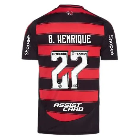Flamengo 2025/26 B. HENRIQUE #27 Full Sponsor Home Jersey