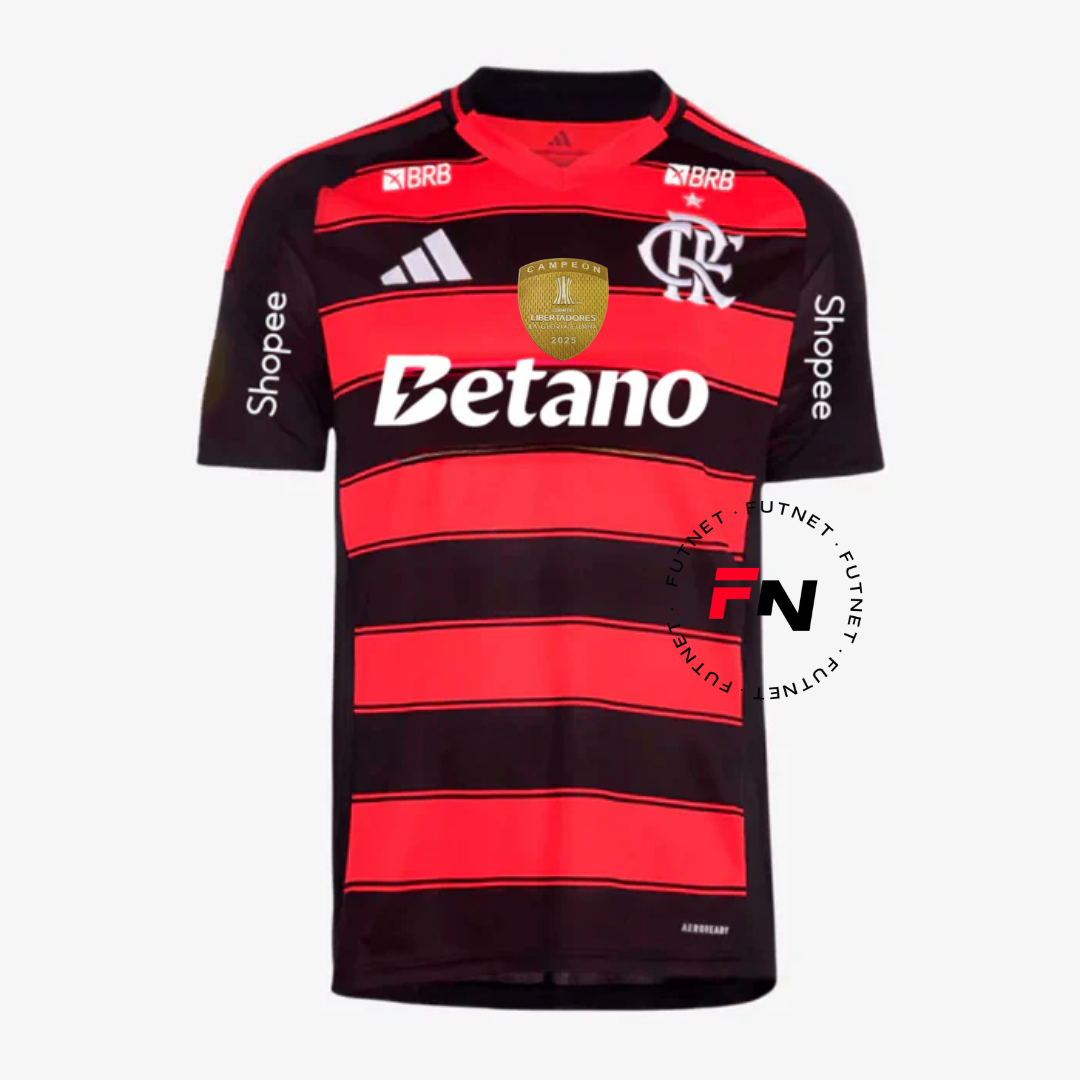 Flamengo 25/26 I Home Jersey Full Sponsor - PATCH CAMPEAO LIBERTADORES 2025