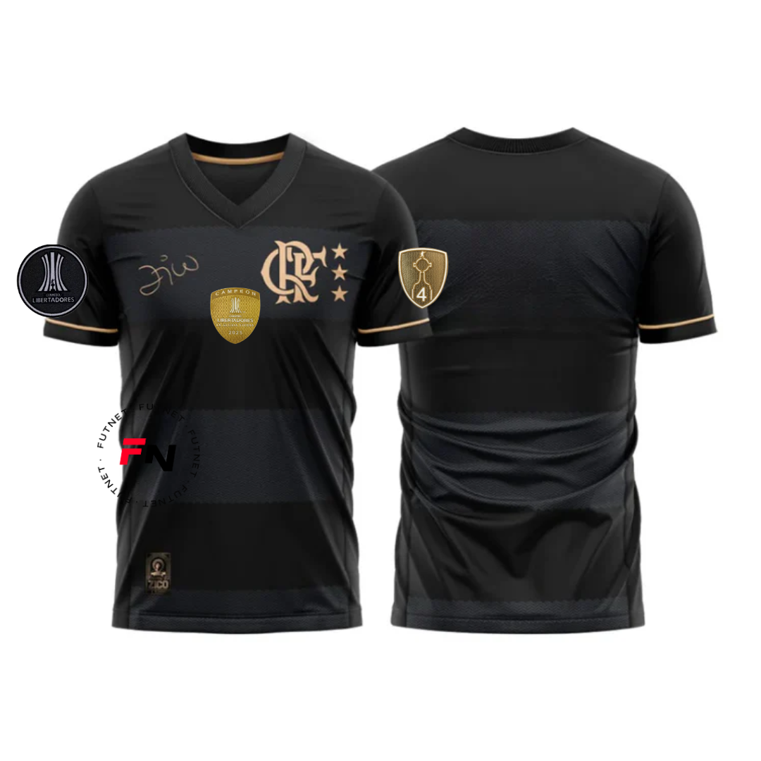 Flamengo 25/26 Zico 1985 Jersey - 3 PATCH CAMPEAO LIBERTADORES 2025
