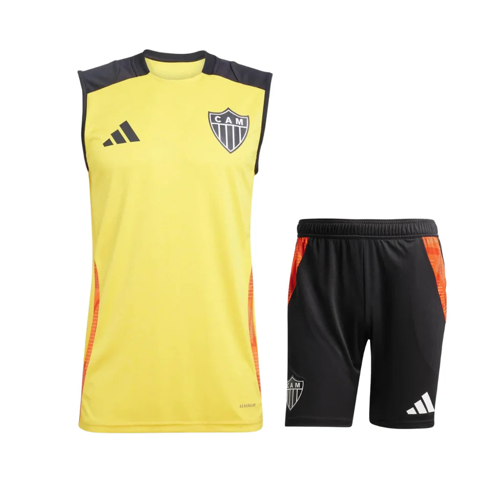 Atletico Mineiro Short Training Suit Black Yellow Kit 2025/26