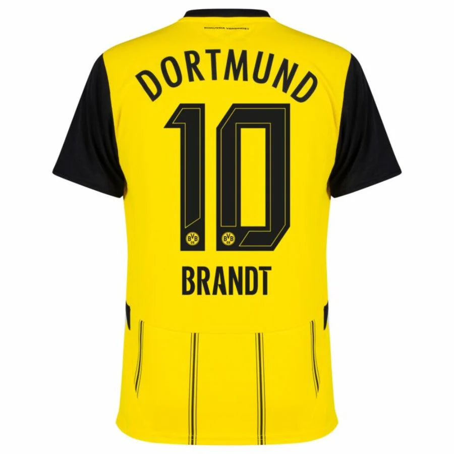 Borussia Dortmund 2024/25 I Home BRANDT #10 - Patchs UCL UEFA  Foundation (Official Printing)