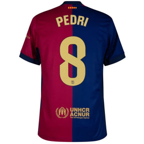 Barcelona 2024/25 I Home PEDRI #8 - Patchs UCL UEFA  Foundation (Official Printing)