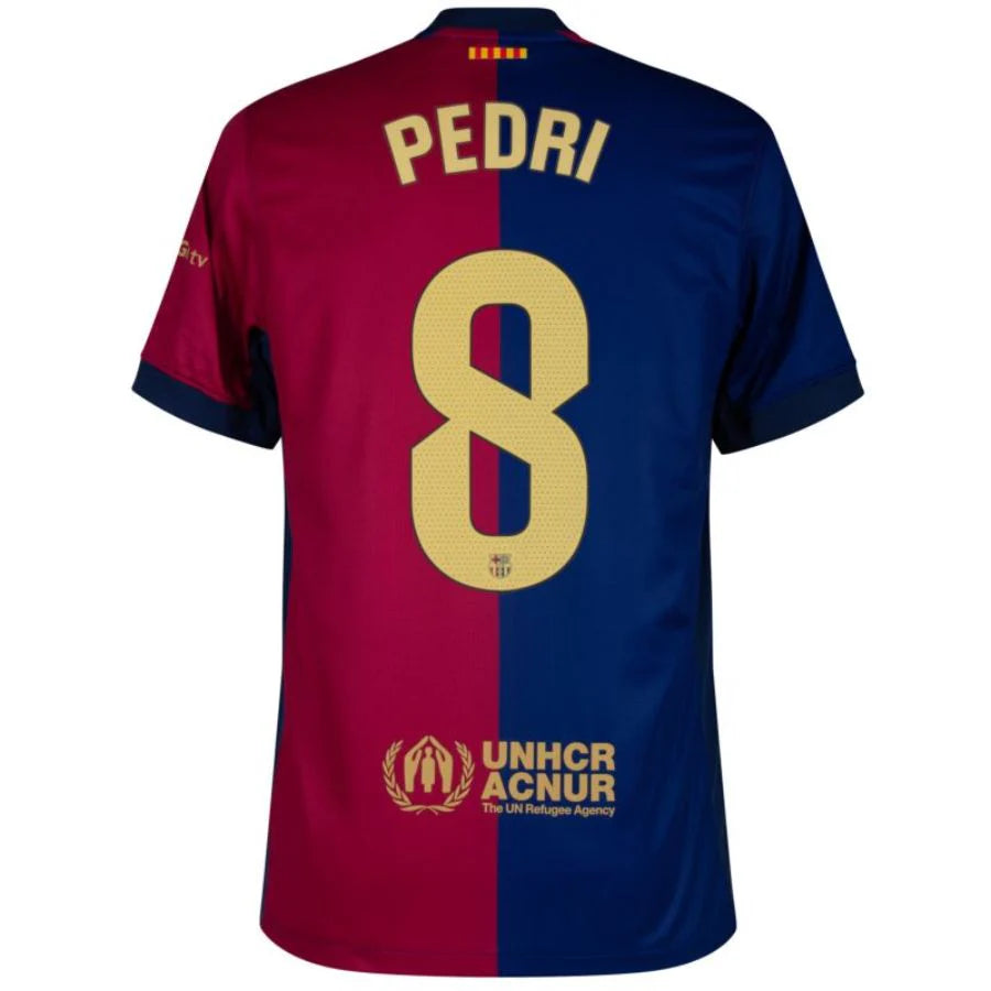 Barcelona 2024/25 I Home PEDRI #8 - Patchs UCL UEFA  Foundation (Official Printing)