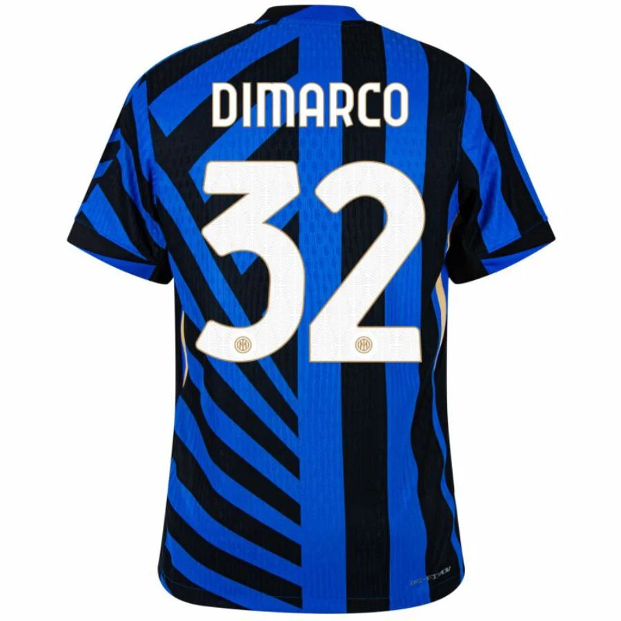 Inter Milan 2024/25 I Home DIMARCO #32 - Patchs UCL UEFA  Foundation (Official Printing)