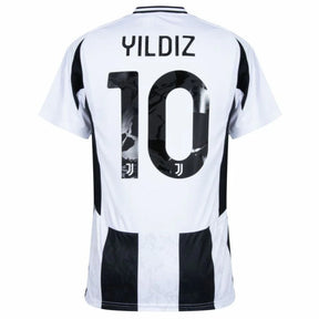 Juventus 2024/25 I Home YILDIZ #10 - Patchs UCL UEFA  Foundation (Official Printing)