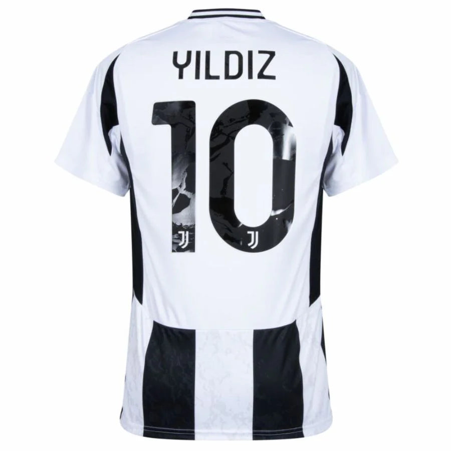 Juventus 2024/25 I Home YILDIZ #10 - Patchs UCL UEFA  Foundation (Official Printing)