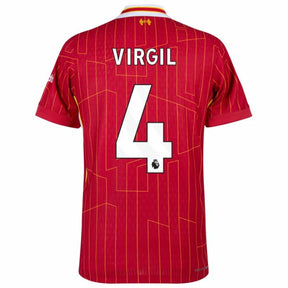 Liverpool 2024/25 I Home VIRGIL #4 - Patchs UCL UEFA  Foundation (Official Printing)