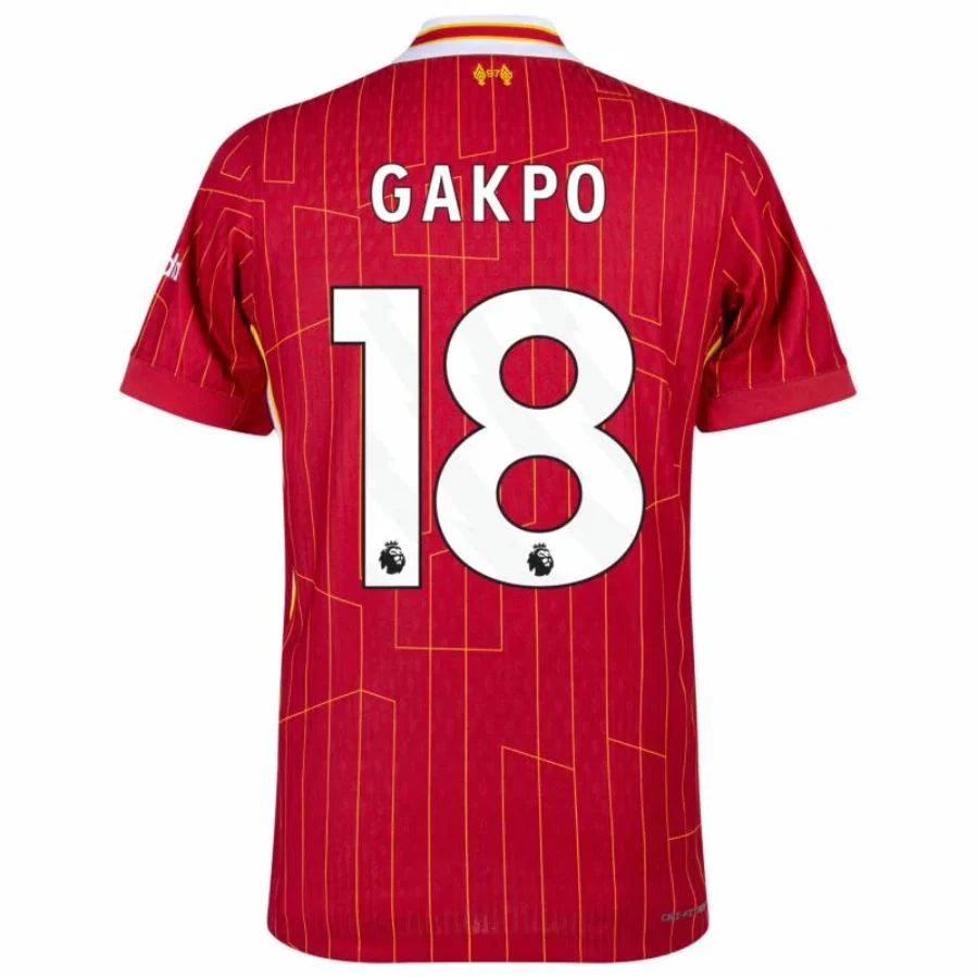 Liverpool 2024/25 I Home GAKPO #18 - Patchs UCL UEFA  Foundation (Official Printing)