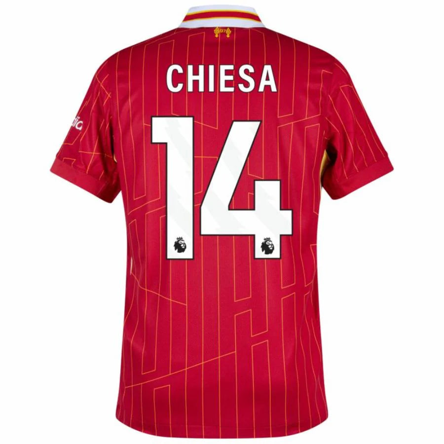 Liverpool 2024/25 I Home CHIESA #14 - Patchs UCL UEFA  Foundation (Official Printing)