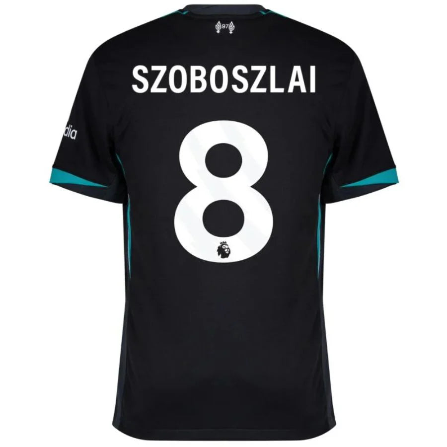 Liverpool 2024/25 II Away SZOBOSZLAI #8 - Patchs UCL UEFA  Foundation (Official Printing)