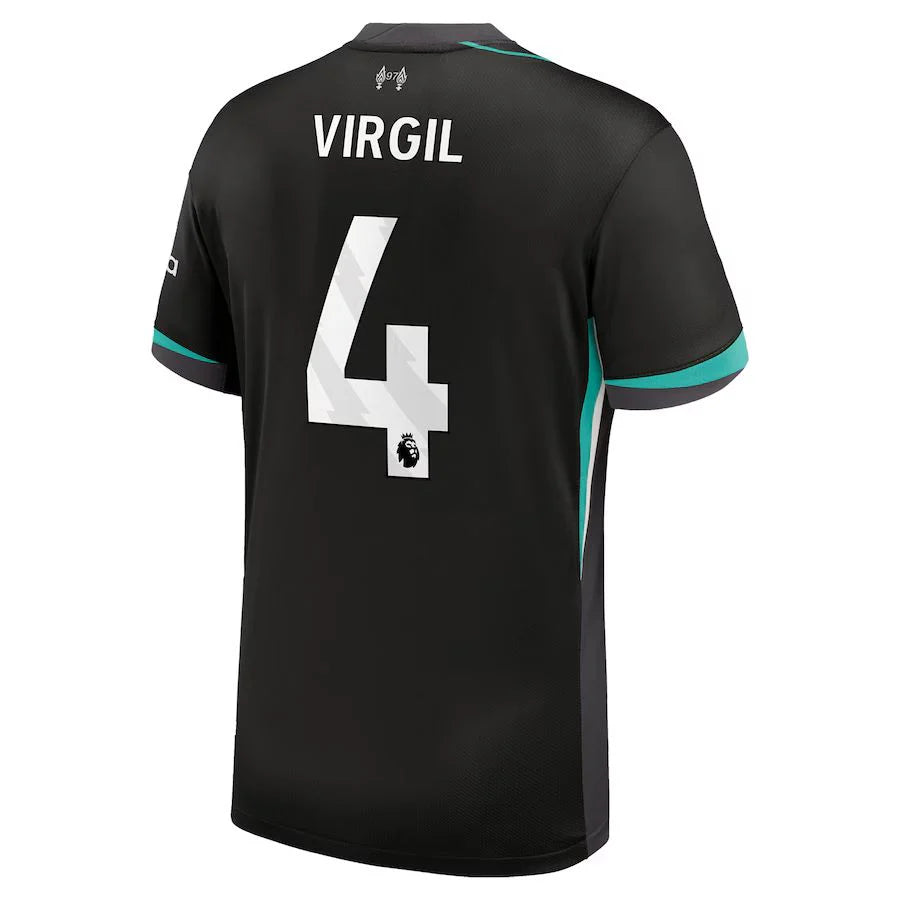 Liverpool 2024/25 II Away VIRGIL #4 - Patchs UCL UEFA  Foundation (Official Printing)