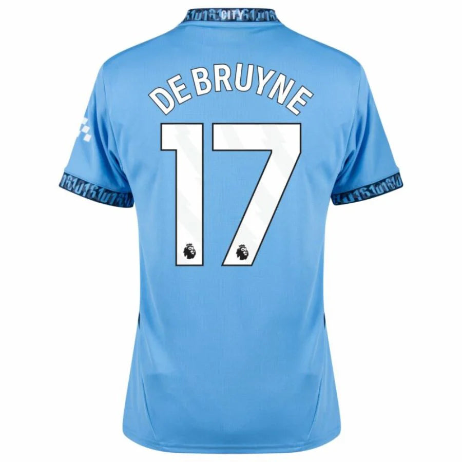 Manchester City 2024/25 I Home DE BRUYNE #17 - Patchs UCL UEFA  Foundation (Official Printing)