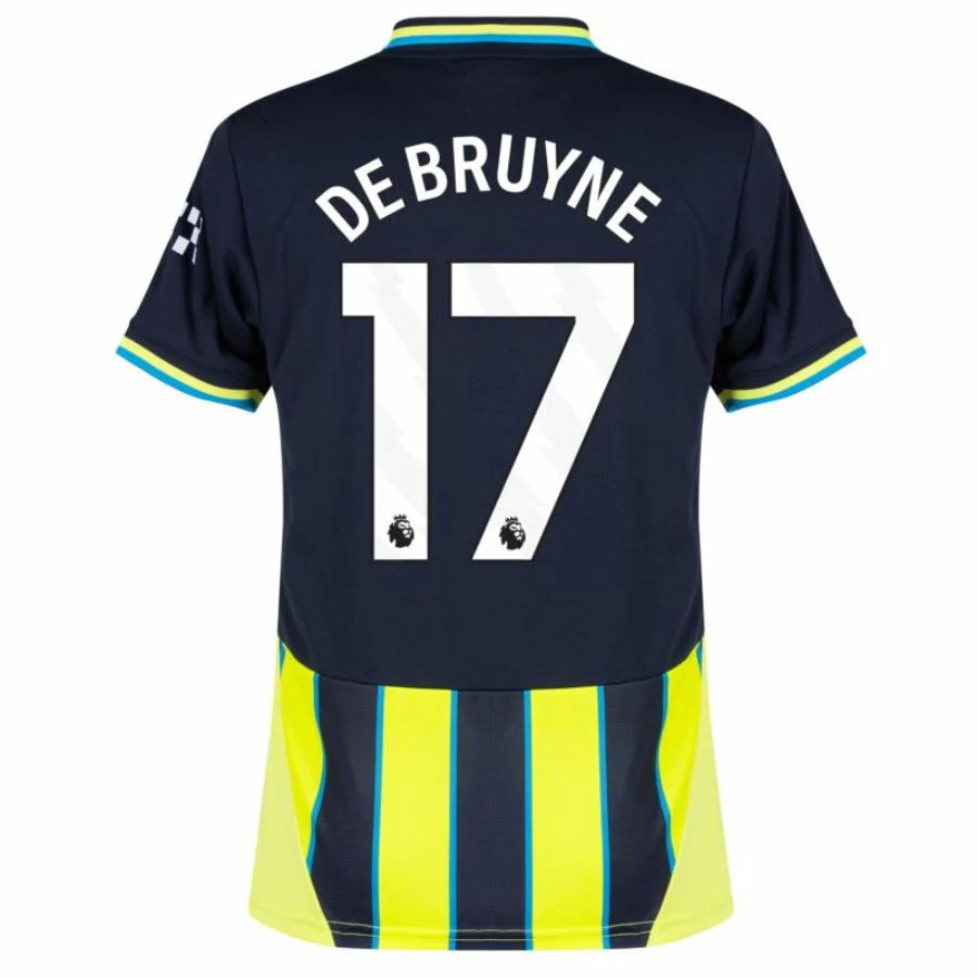 Manchester City 2024/25 II Away DE BRUYNE #17 - Patchs UCL UEFA  Foundation (Official Printing)