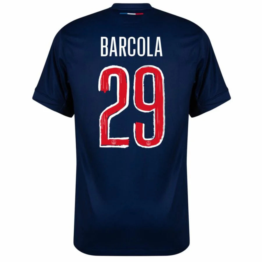 Paris Saint-Germain 2024/25 I Home BARCOLA #29 - Patchs UCL UEFA  Foundation (Official Printing)
