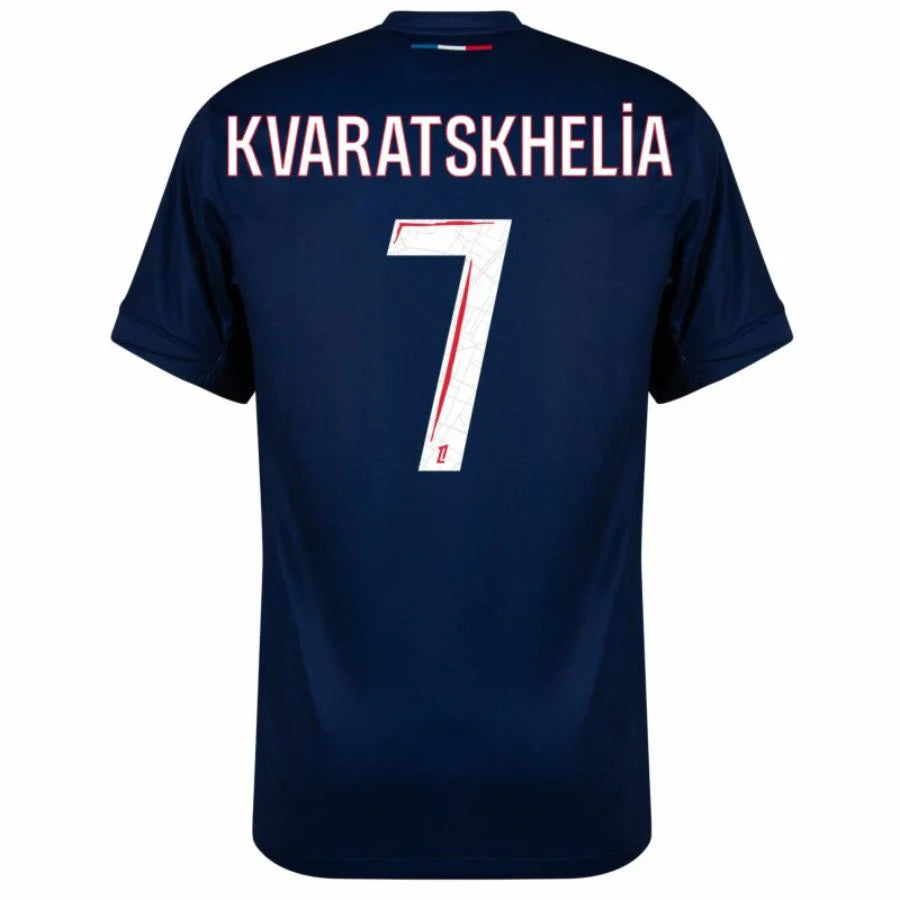 Paris Saint-Germain 2024/25 I Home KVARATSKHELIA #7 - Patchs UCL UEFA  Foundation (Official Printing)