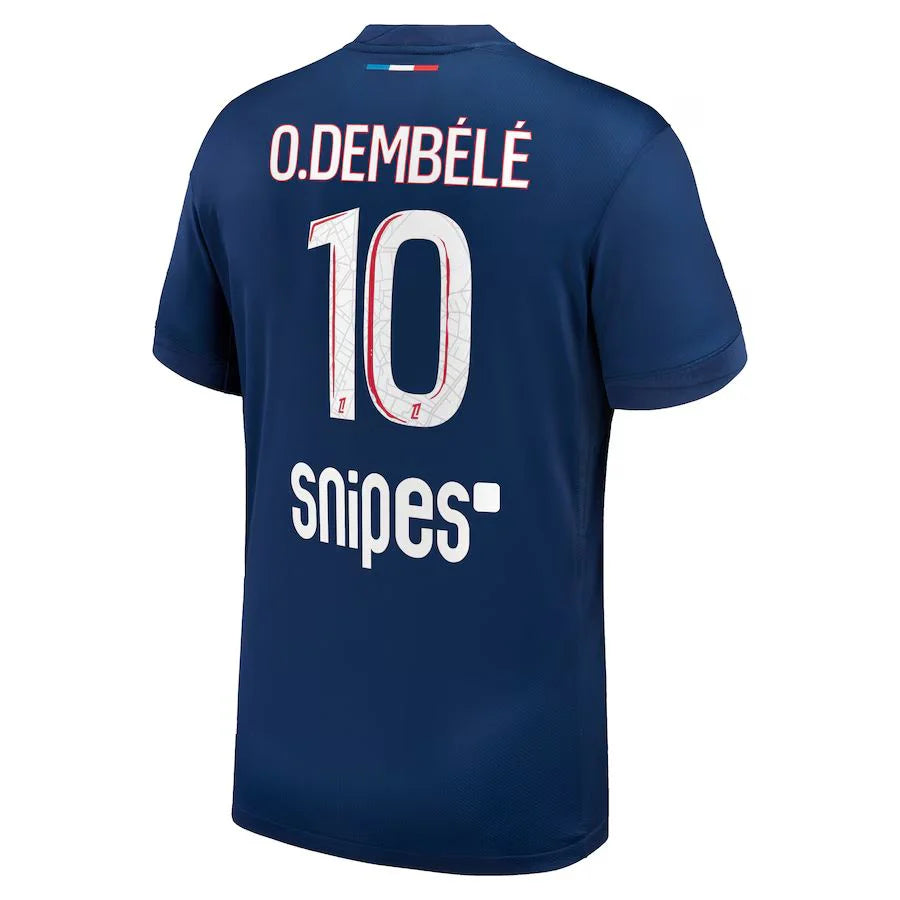 Paris Saint-Germain 2024/25 I Home O.DEMBELE #10 - Patchs UCL UEFA  Foundation (Official Printing)