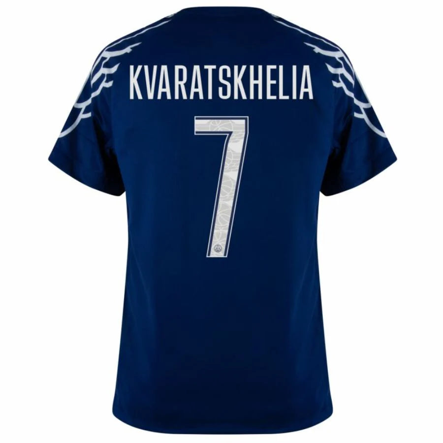 Paris Saint-Germain 2024/25 IIII Fourth Jersey Jordan KVARATSKHELIA #7 - Patchs UCL UEFA  Foundation (Official Printing)