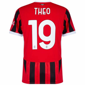 AC Milan 2024/25 I Home THEO #19 - Patchs UCL UEFA  Foundation (Official Printing)