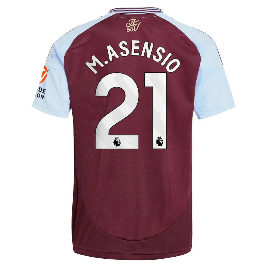 Aston Villa 2024/25 I Home M. ASENSIO #21 - Patchs UCL UEFA  Foundation (Official Printing)