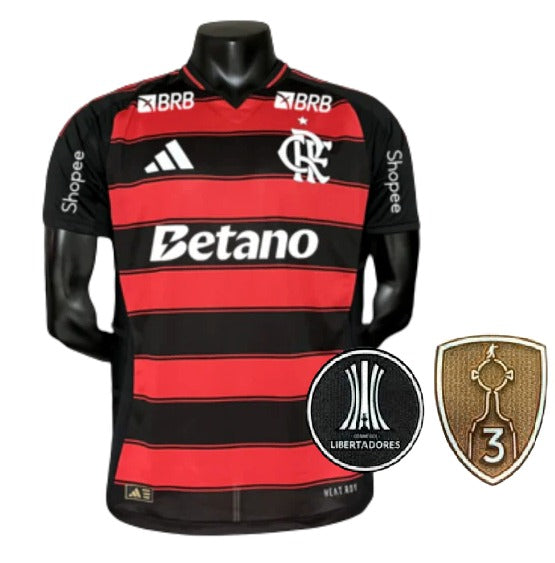 Flamengo 2025 I Home Jersey - All Sponsors Patch LIBERTADORES- Player Version