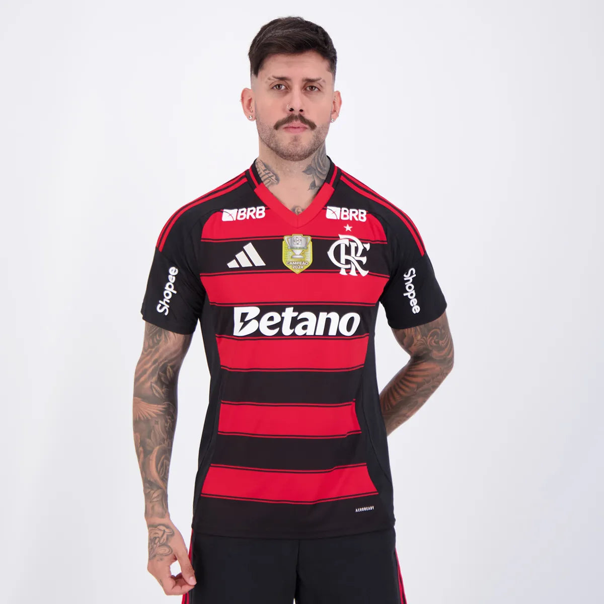 Flamengo Home 2025 Brazilian Cup Champion 2024 Jersey - Full Sponsors