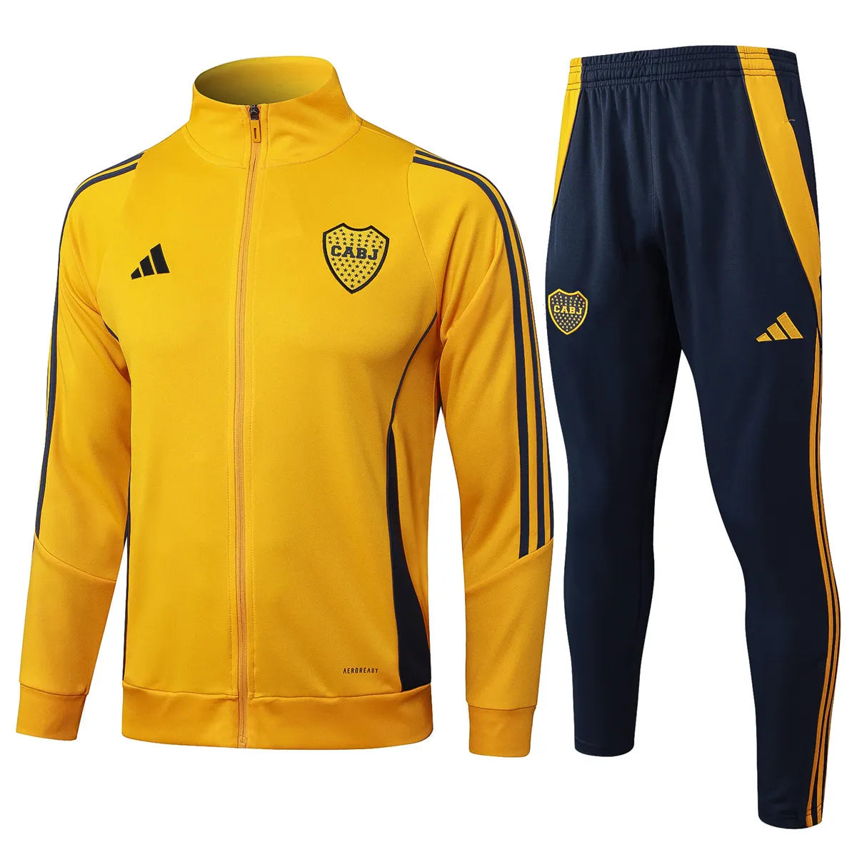 Mens Boca Juniors Jacket + Pants Training Suit Yellow 2024/25