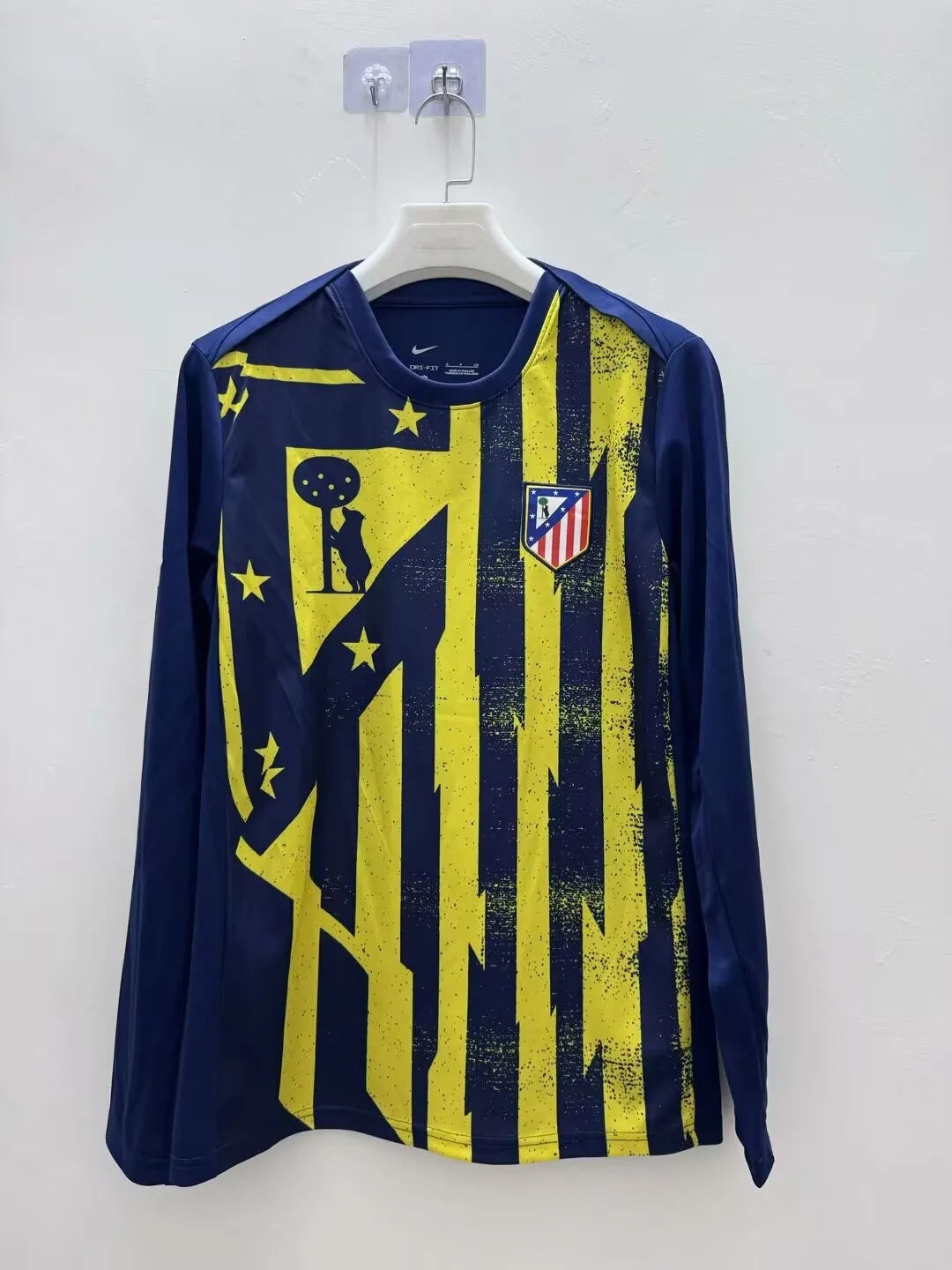 Mens Atletico Madrid Short Training Blue Jersey Long Sleeve 2025/26