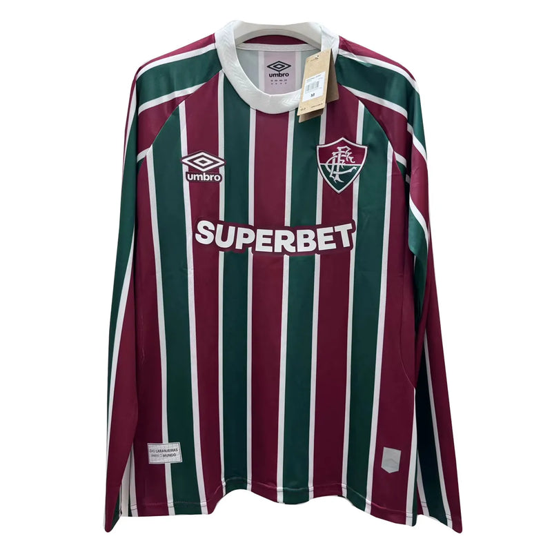 Mens Fluminense Home Jersey Long Sleeve 2025/26