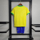 Brazil Home Retro Kids Kit 2023/24