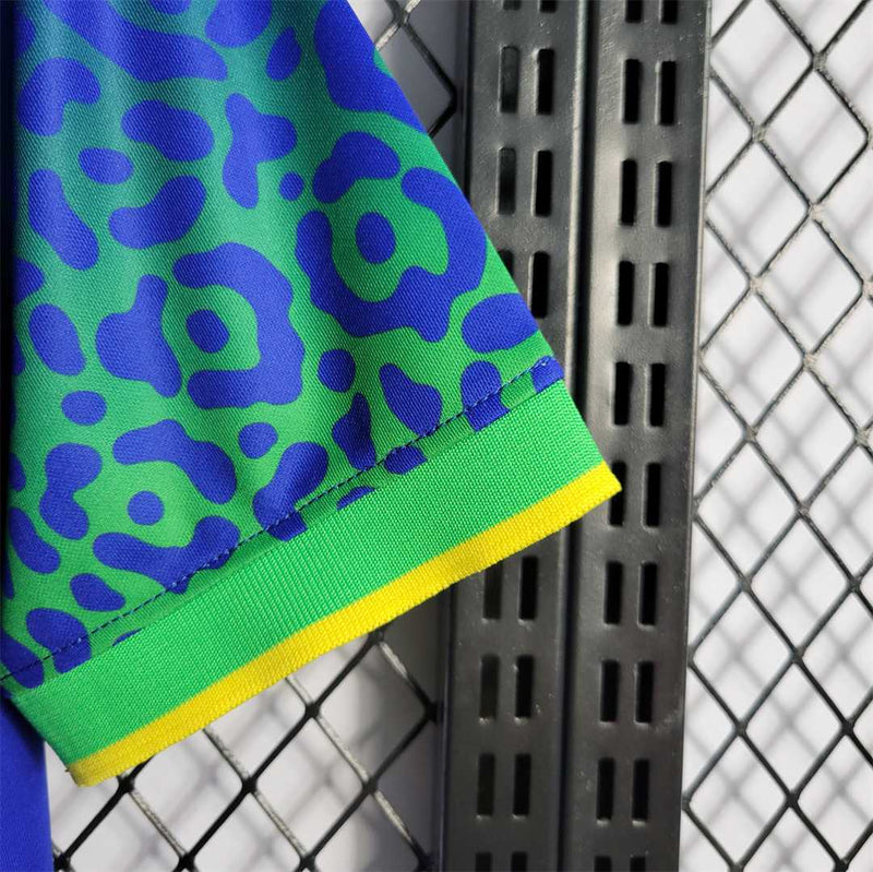 Brazil Away Retro Kids Kit 2022