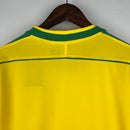Brazil Retro Home 1998 Long Sleeve Jersey