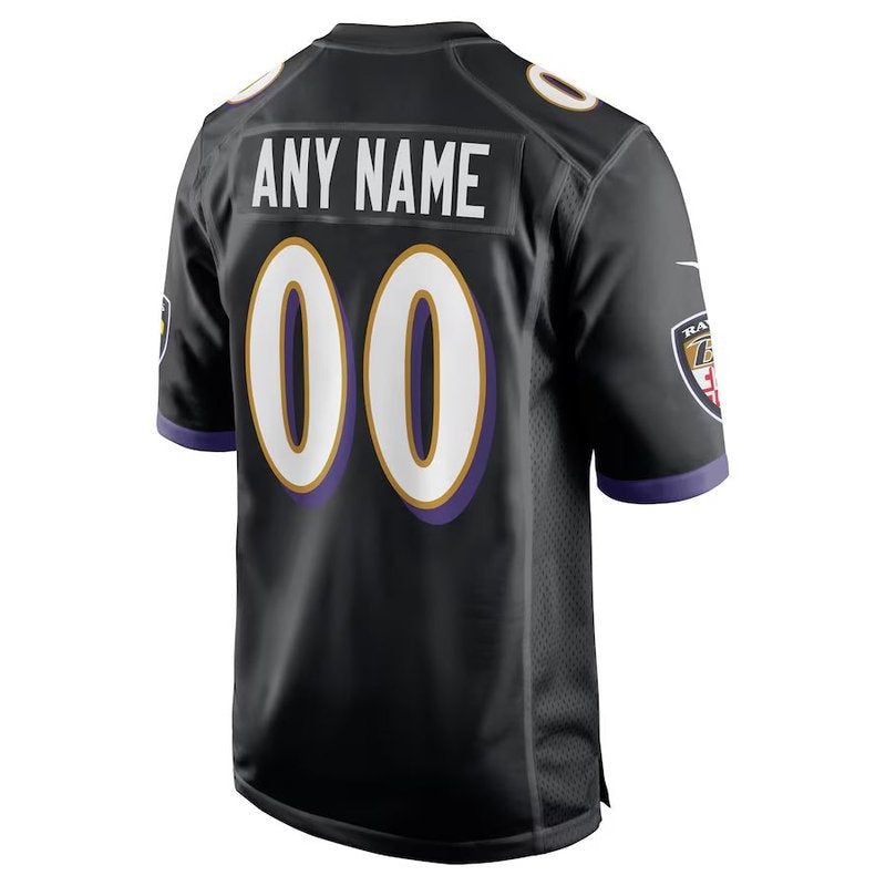 Baltimore Ravens - Alternate Custom NFL Game Jersey - Black