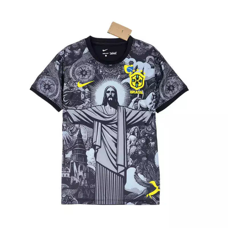 Brazil Cristo Redentor Jersey Black 2024/25