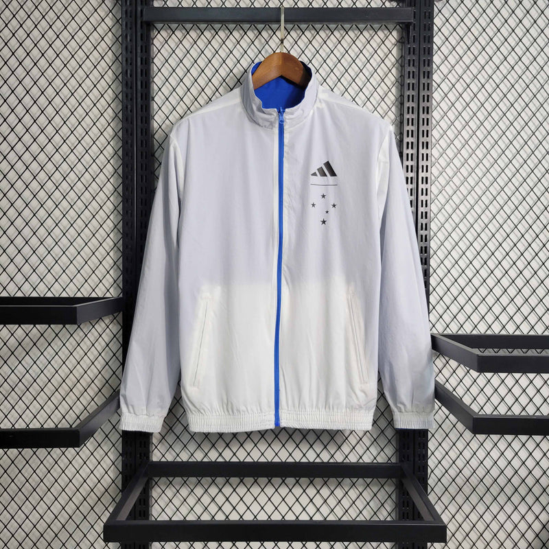 Cruzeiro Reversible Windbreaker Jacket Blue and White