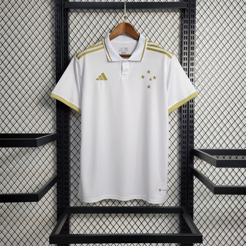 Cruzeiro Polo White and Gold Jersey