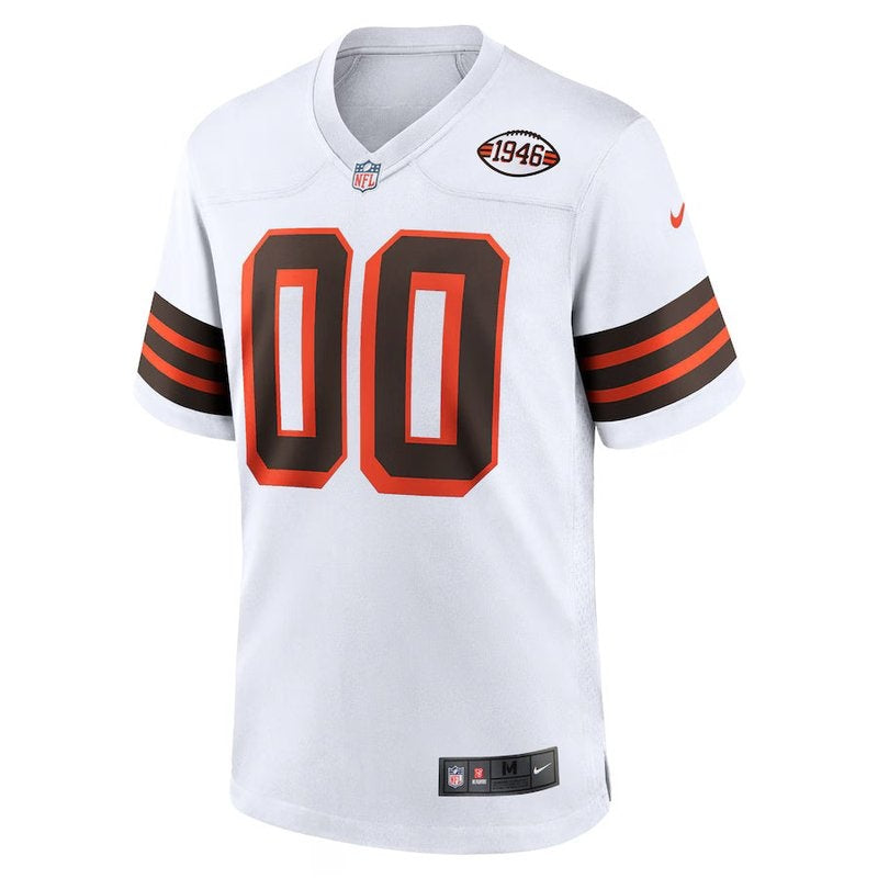 Cleveland Browns - 1946 Collection Alternate Custom NFL Jersey - Brown - White