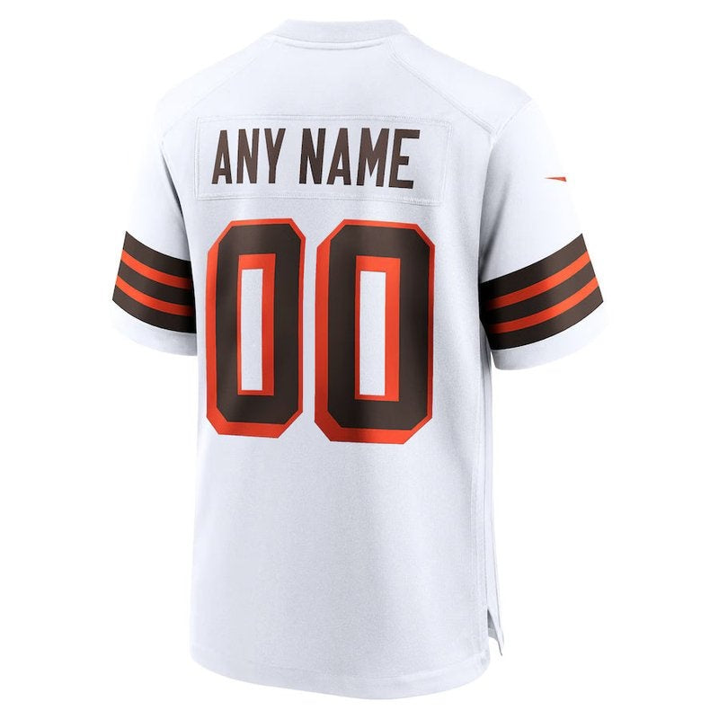 Cleveland Browns - 1946 Collection Alternate Custom NFL Jersey - Brown - White