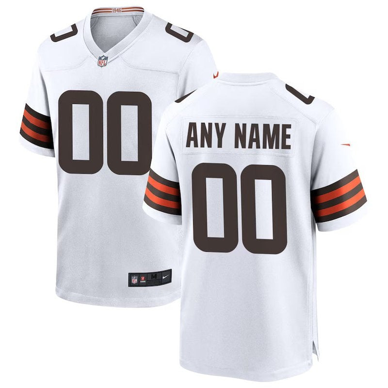 Cleveland Browns - Custom NFL Game Jersey - Brown - White