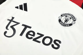 Mens Manchester United Short Training Suit White 2024/25