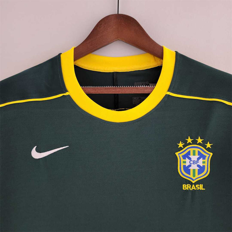 Brazil Retro Goalkeeper Green 1998 Jersey