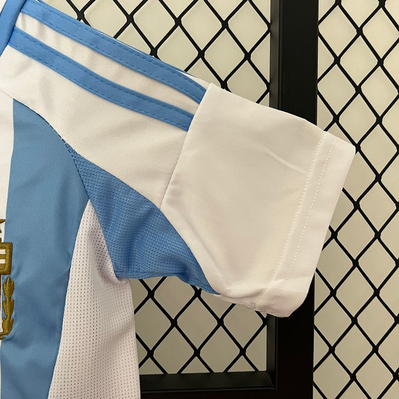 Argentina Home Kids Kit 2024 - Patch Fifa World Champions 2022