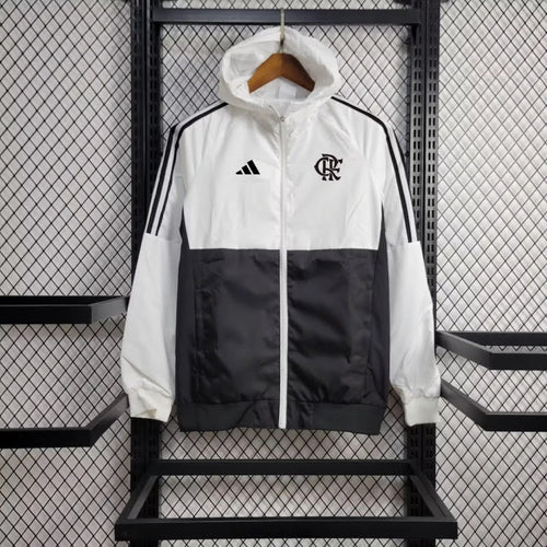 Flamengo Windbreaker Jacket Black and White - Corta Vento