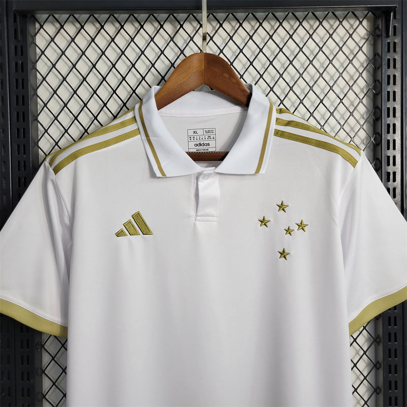 Cruzeiro Polo White and Gold Jersey