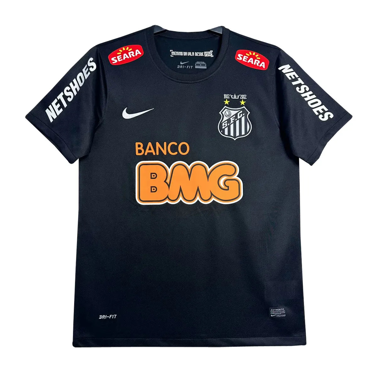 Santos FC Retro Black Jersey 2012/13 - Vintage Version