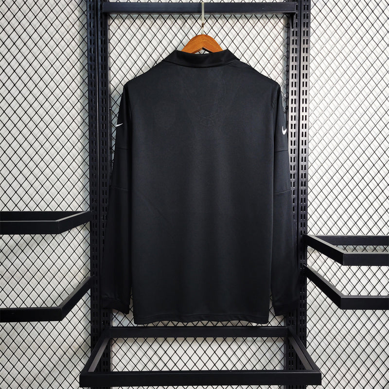 Brazil Retro Special Edition Black Long Sleeve 2004 Jersey