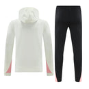 Mens PSG Hoodie Sweatshirt + Pants Training Suit Cream 2024/25